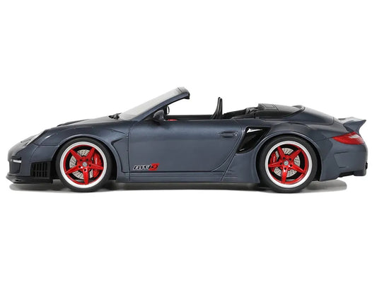 Porsche 911 LB-Works Alpha 9 Gray with Black Hood 1/18 Model Car by GT Spirit by GT Spirit