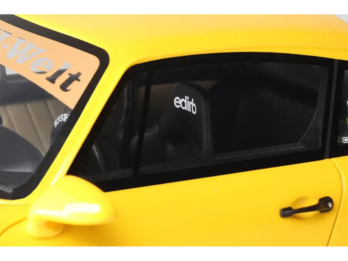 2024 Porsche 911 (964) RWB "Qeema" Yellow 1/18 Model Car by GT Spirit by GT Spirit