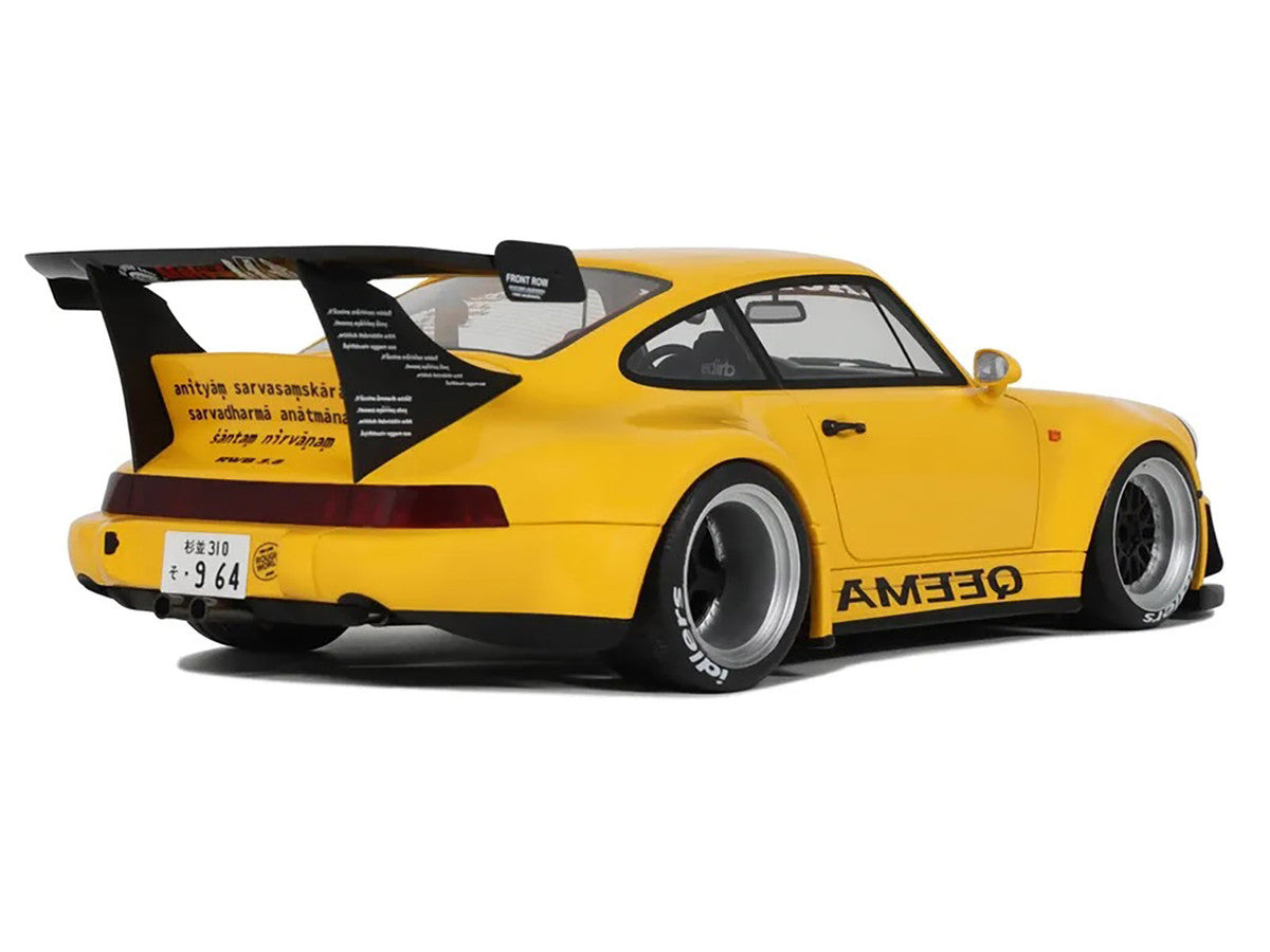 2024 Porsche 911 (964) RWB "Qeema" Yellow 1/18 Model Car by GT Spirit by GT Spirit