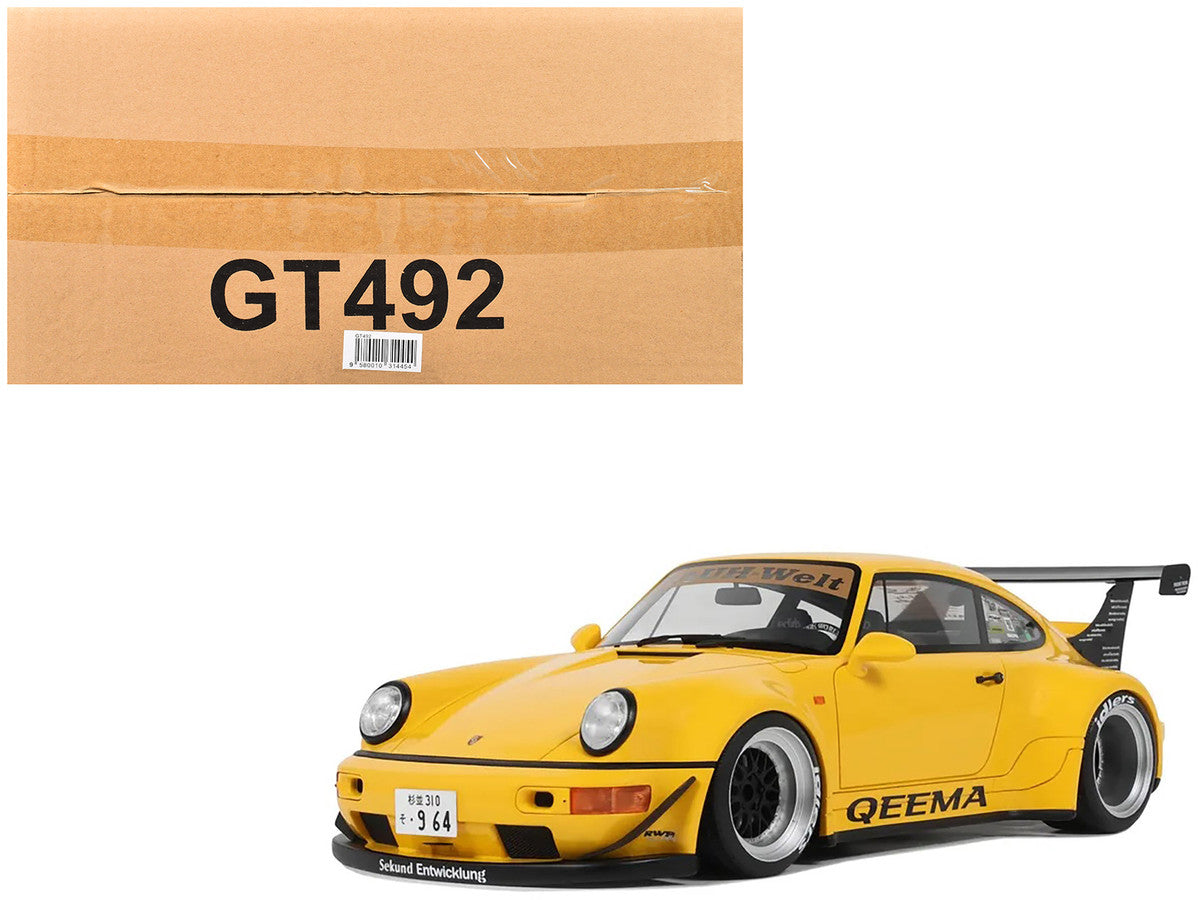 2024 Porsche 911 (964) RWB "Qeema" Yellow 1/18 Model Car by GT Spirit by GT Spirit