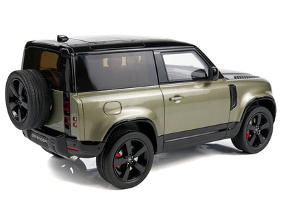 2021 Land Rover Defender 90 P400 X-Dynamic HSE Pangea Green Metallic 1/18 Model Car by GT Spirit by GT Spirit