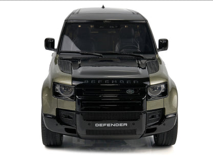 2021 Land Rover Defender 90 P400 X-Dynamic HSE Pangea Green Metallic 1/18 Model Car by GT Spirit by GT Spirit