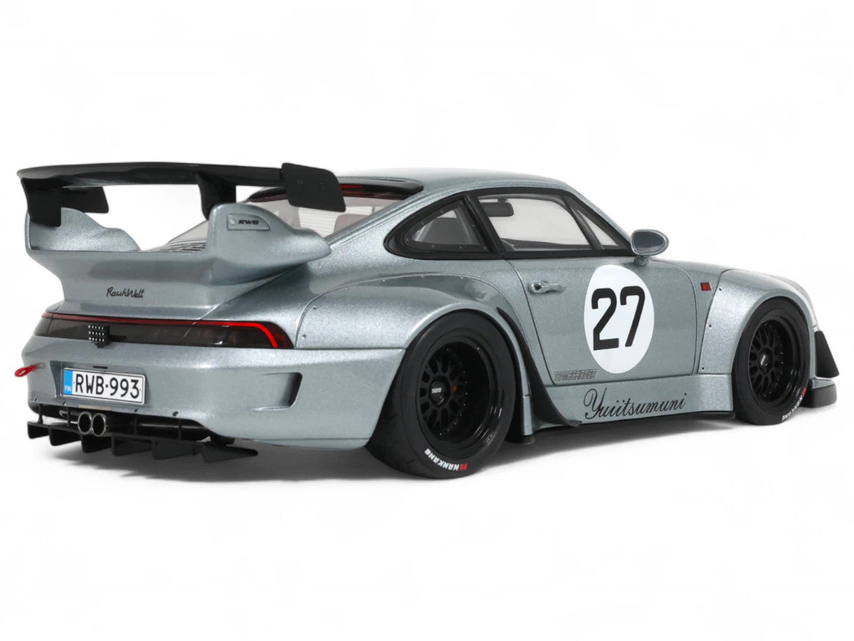2024 RWB Yuiitsumuni #27 Silver Metallic 1/18 Model Car by GT Spirit by GT Spirit