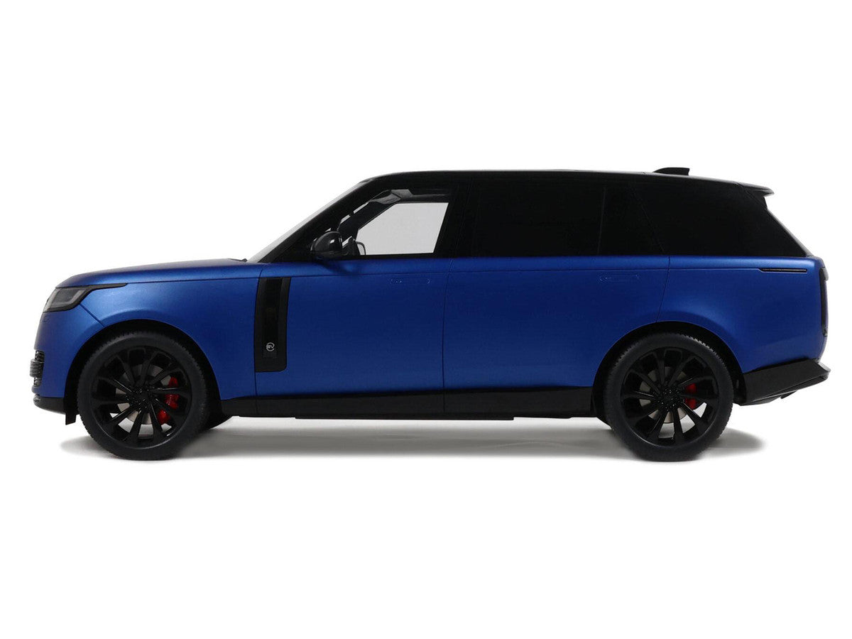 2024 Range Rover P615 SV Blue Metallic with Black Top 1/18 Model Car by GT Spirit by GT Spirit