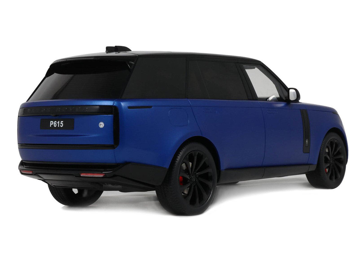 2024 Range Rover P615 SV Blue Metallic with Black Top 1/18 Model Car by GT Spirit by GT Spirit