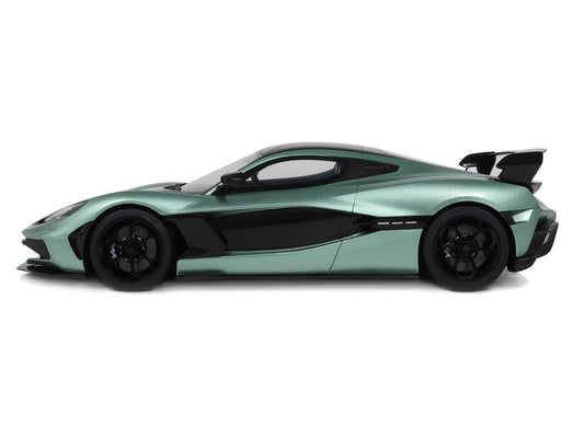 2024 Rimac Nevera R Green Metallic with Black Top 1/18 Model Car by GT Spirit by GT Spirit