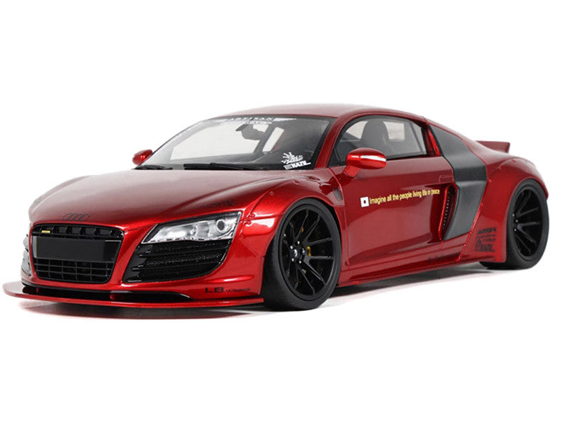 2022 Audi R8 "LB Works" Red Metallic 1/18 Model Car by GT Spirit by GT Spirit