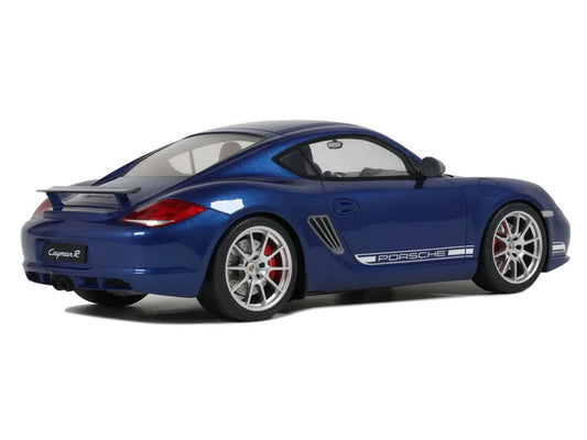 2012 Porsche Cayman R Aqua Blue Metallic 1/18 Model Car by GT Spirit by GT Spirit