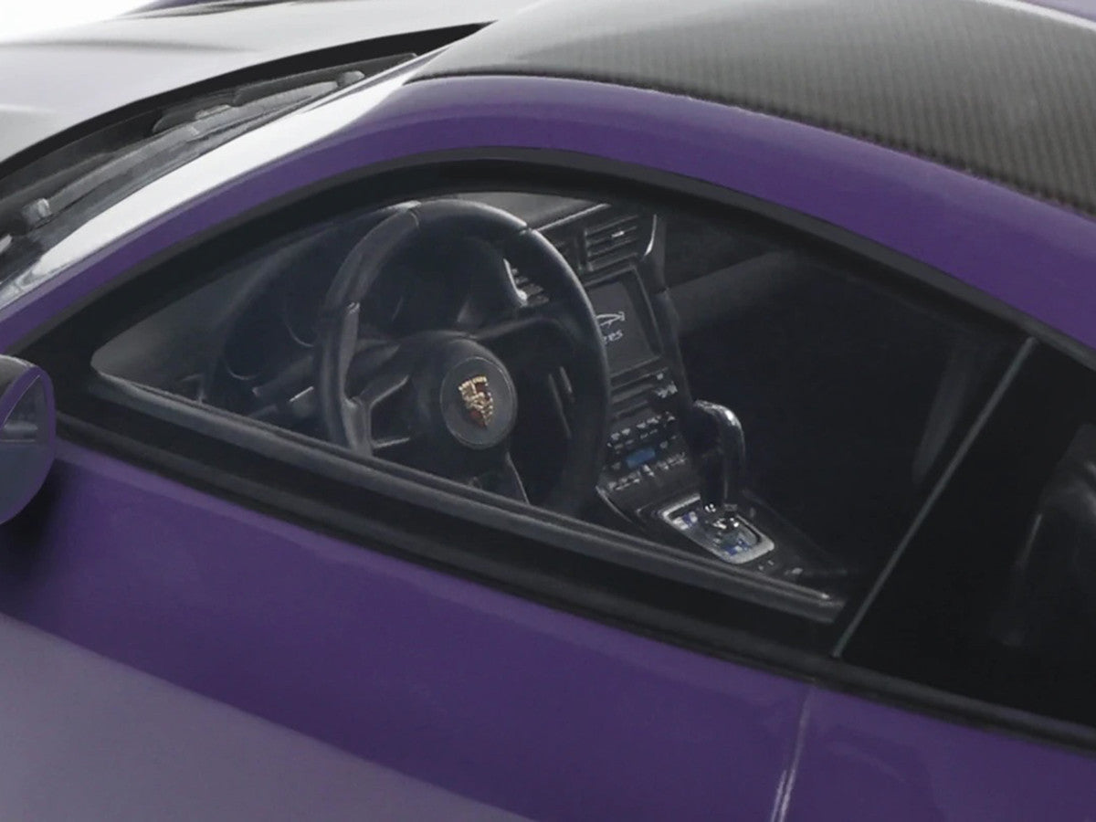 2021 Porsche 911 (991.2) GT2 RS Ultraviolet Metallic with Carbon Stripes 1/18 Model Car by GT Spirit by GT Spirit