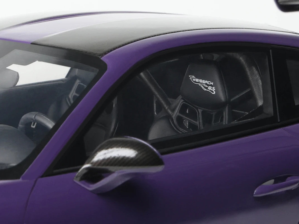 2021 Porsche 911 (991.2) GT2 RS Ultraviolet Metallic with Carbon Stripes 1/18 Model Car by GT Spirit by GT Spirit