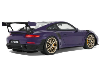 2021 Porsche 911 (991.2) GT2 RS Ultraviolet Metallic with Carbon Stripes 1/18 Model Car by GT Spirit by GT Spirit
