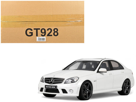 2007 Mercedes-Benz C63 AMG Diamond White 1/18 Model Car by GT Spirit by GT Spirit