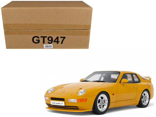 1993 Porsche 968 Turbo S Yellow 1/18 Model Car by GT Spirit by GT Spirit