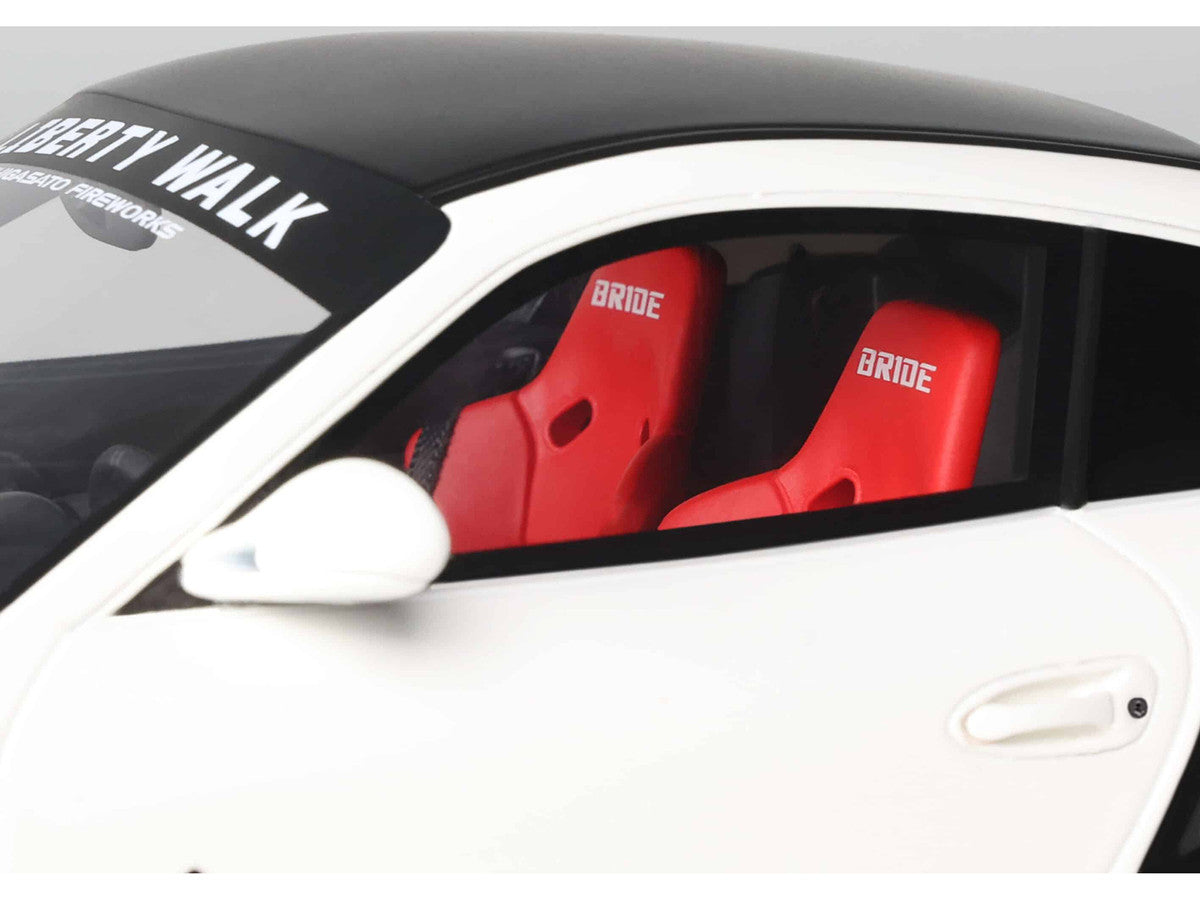 2024 Porsche 911 Turbo LB-Works White with Black Top 1/18 Model Car by GT Spirit by GT Spirit