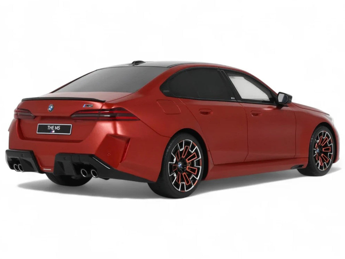 2025 BMW M5 (G90) Pebble Beach Edition Fire Orange Metallic with Black Top 1/18 Model Car by GT Spirit by GT Spirit