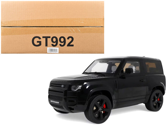 2021 Land Rover Defender 90 P400 X-Dynamic HSE Black Metallic 1/18 Model Car by GT Spirit by GT Spirit