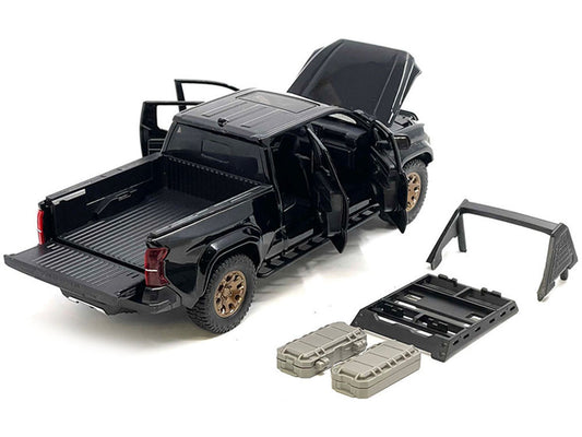 2024 Toyota Tacoma Trailhunter Edition Pickup Truck Black 1/24 Diecast Model Car by Other