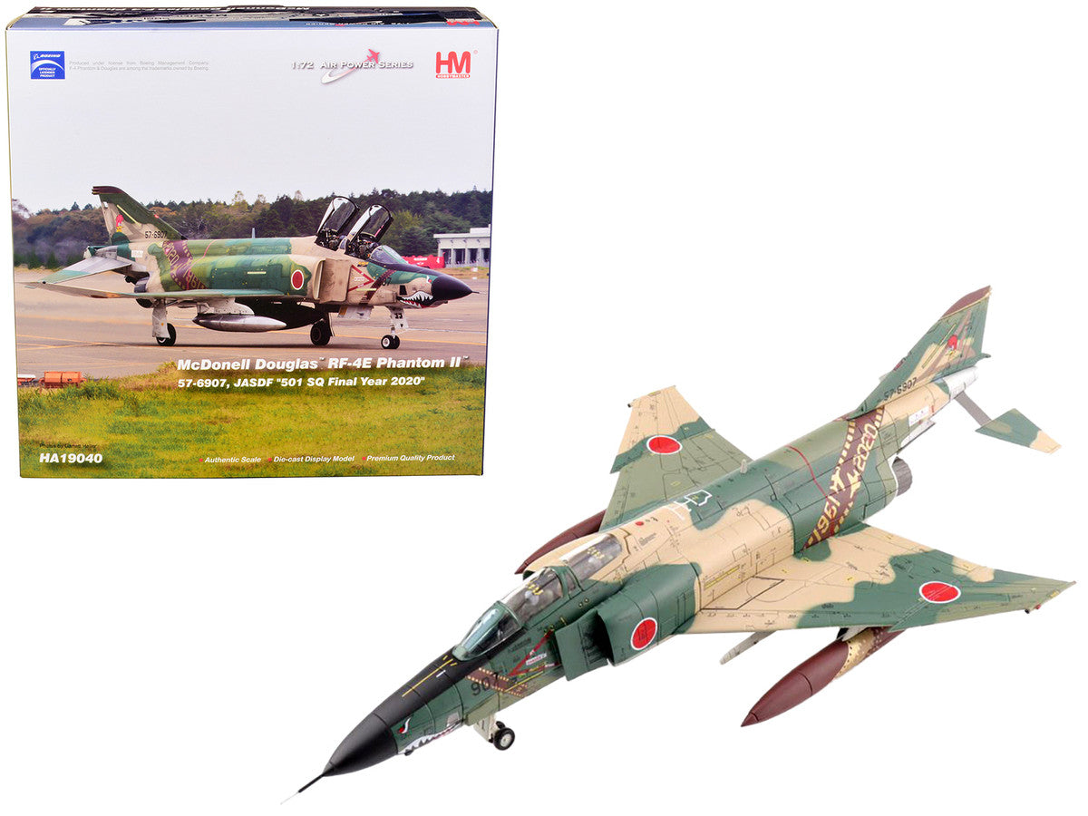 McDonnell Douglas RF-4E Phantom II Fighter Aircraft 57-6907 JASDF "501 SQ Final Year 2020" "Air Power Series" 1/72 Scale Model by Hobby Master by Hobby Master