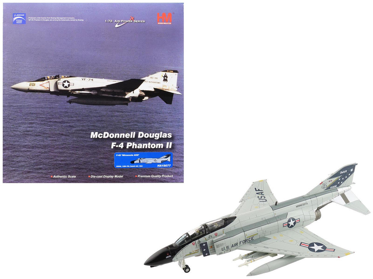 McDonnell Douglas F-4D Phantom II Fighter-Bomber Aircraft "65608 148th Fighter-Interceptor Group Minnesota Air National Guard Duluth International Airport" (1984) United States Air Force "Air Power Series" 1/72 Diecast Model by Hobby Master by Hobby Master
