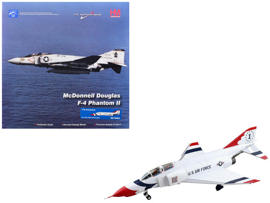 McDonnell Douglas F-4E Phantom II Fighter-Bomber Aircraft "Thunderbirds No.1 Plane 1973/74 Season" United States Air Force "Air Power Series" 1/72 Diecast Model by Hobby Master by Hobby Master