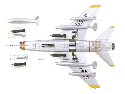 North American F-100D Super Sabre Fighter Aircraft "FW-871 81st TFS 50th TFW France" (1958) United States Air Force "Air Power Series" 1/72 Diecast Model by Hobby Master by Hobby Master