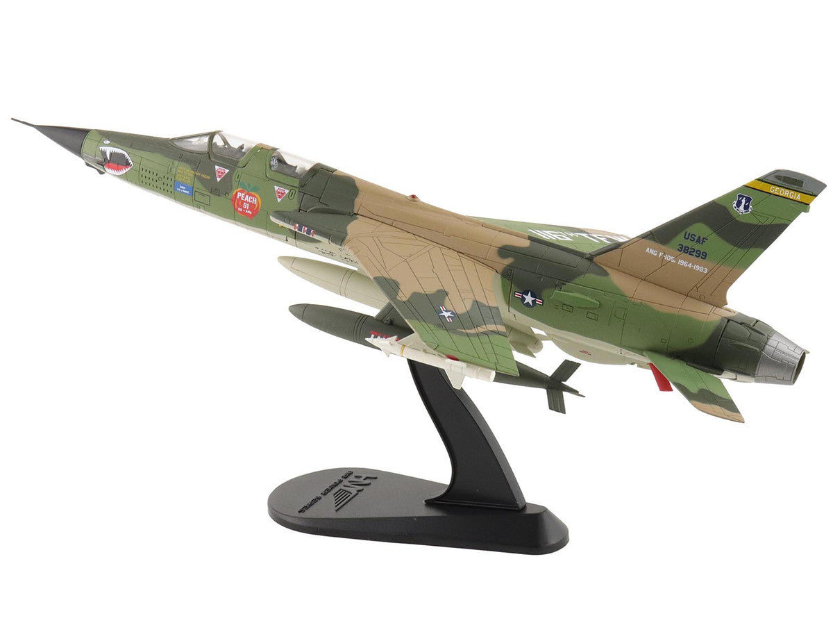 Republic F-105F Thunderchief Fighter-Bomber Aircraft "63-8299 Peach 91 128th Tactical Fighter Squadron Georgia ANG Dobbins Air Reserve Base" United States Air Force "Air Power Series" 1/72 Diecast Model by Hobby Master by Hobby Master