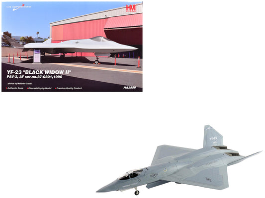 Northrop YF-23 Black Widow II Stealth Fighter Aircraft "#87-0801 PAV-2" (1990) United States Air Force "Air Power Series" 1/72 Diecast Model by Hobby Master by Hobby Master