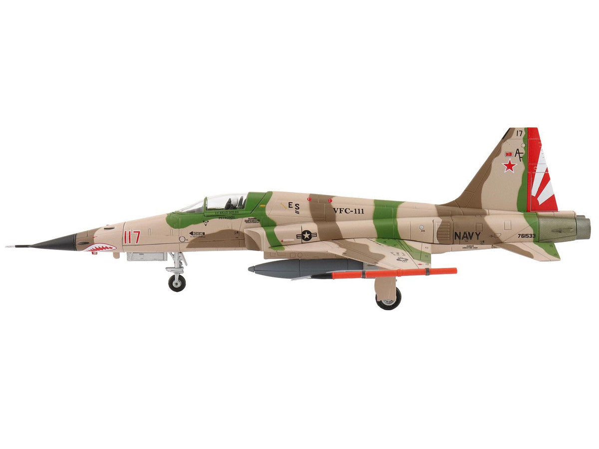 Northrop F-5N Tiger II Aircraft "Red 117 761533 Adversary Fighter VFC-111 Sundowners" United States Navy "Air Power Series" 1/72 Diecast Model by Hobby Master by Hobby Master