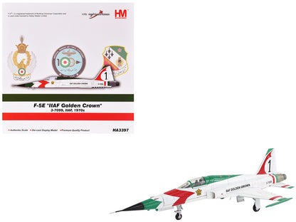 Northrop F-5E Tiger II Aircraft "#1 3-7099 IIAF Golden Crown" Imperial Iranian Air Force "Air Power Series" 1/72 Diecast Model by Hobby Master by Hobby Master