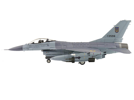 Lockheed F-16AM Fighting Falcon Fighter Aircraft "UA24-3596 Pylon Integrated Dispenser System Plus" (2024) Ukrainian Air Force "Air Power Series" 1/72 Diecast Model by Hobby Master by Hobby Master