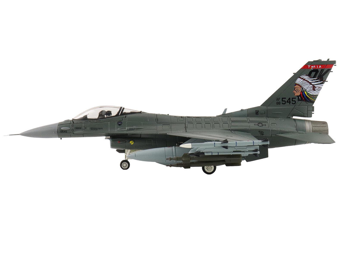 Lockheed F-16C Fighting Falcon Fighter Aircraft "88-0545 138th Fighter Wing Oklahoma Air National Guard" (2024) United States Air Force "Air Power Series" 1/72 Diecast Model by Hobby Master by Hobby Master