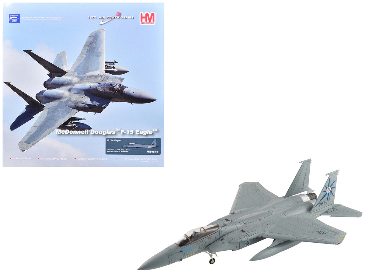 McDonnell Douglas F-15A Eagle Fighter Aircraft "76-0111 318th Fighter Interceptor Squadron" United States Air Force "Air Power Series" 1/72 Diecast Model by Hobby Master by Hobby Master