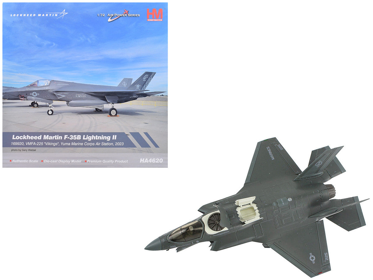 Lockheed Martin F-35B Lightning II Aircraft "VMFA-225 Vikings Yuma Marine Corps Air Station" (2023) United States Marine Corps "Air Power Series" 1/72 Diecast Model by Hobby Master by Hobby Master