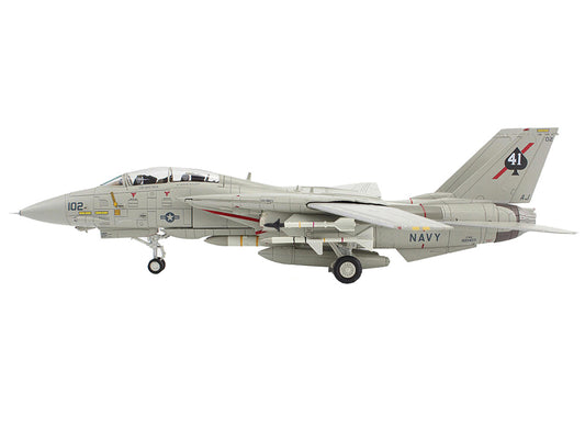 Grumman F-14A Tomcat Fighter Aircraft "Sukhoi Killer VF-41 Black Aces USS Nimitz" (1981) United States Navy "Air Power Series" 1/72 Diecast Model by Hobby Master by Hobby Master