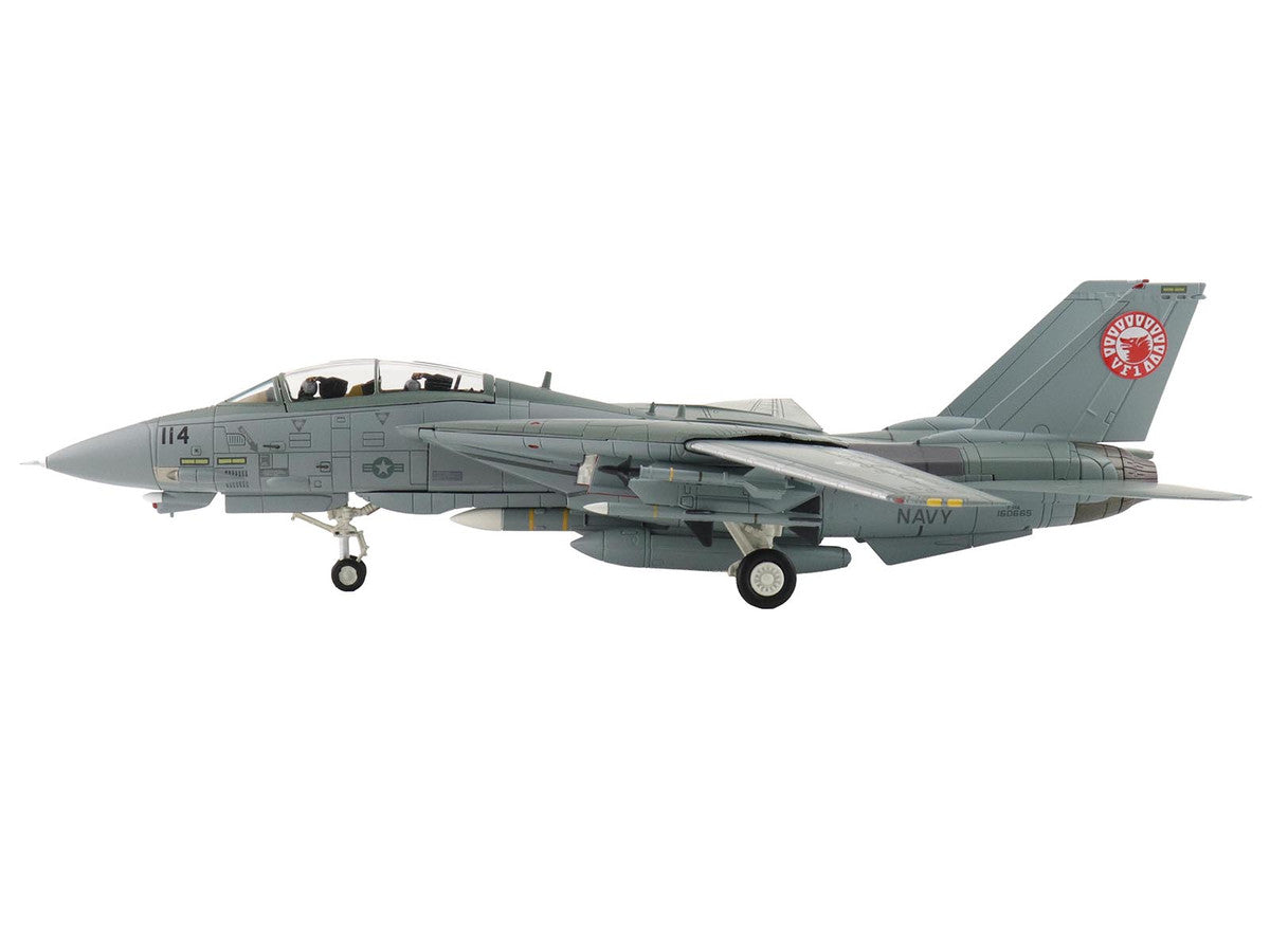 Grumman F-14A Tomcat Fighter Aircraft "VF-1 (with Optional Decals)" United States Navy "Air Power Series" 1/72 Diecast Model by Hobby Master by Hobby Master