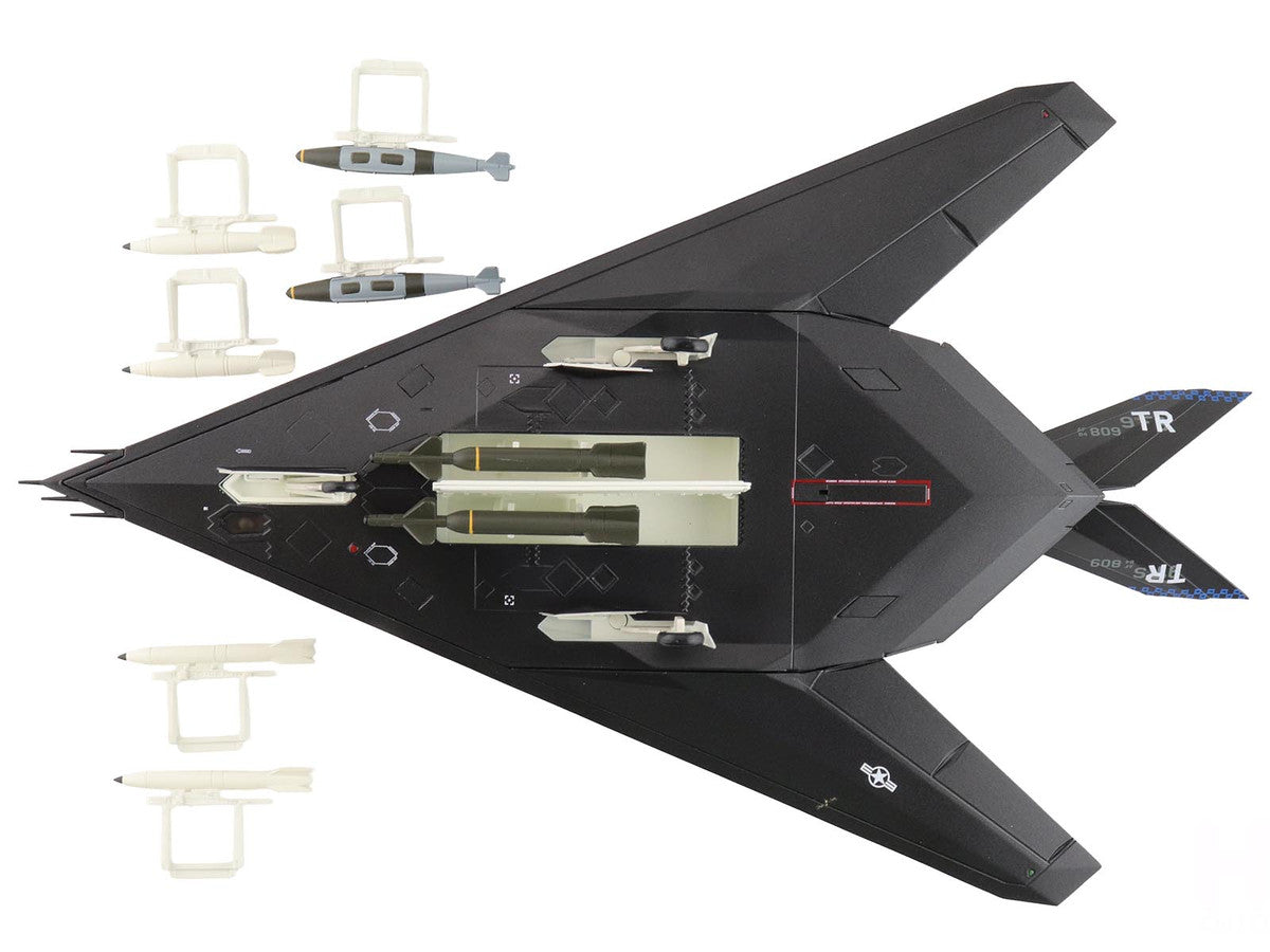 Lockheed F-117A Nighthawk Stealth Aircraft "84-0809" (2022) United States Air Force "Air Power Series" 1/72 Diecast Model by Hobby Master by Hobby Master