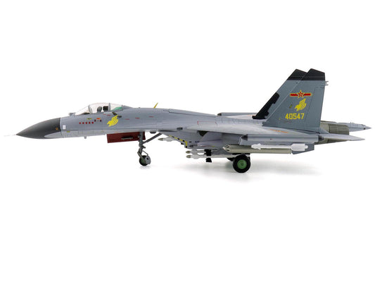 Shenyang J-11A Fighter Aircraft "40547 Golden Helmet" (2014) People's Liberation Army Air Force with 1/8 Scale Golden Helmet "Air Power Series" 1/72 Diecast Model by Hobby Master by Hobby Master