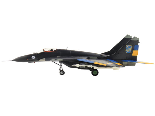 Mikoyan MIG-29 Fulcrum Aircraft "Ghost of Kyiv 40th Tactical Aviation Brigade Vasylkiv Air Base" (2023) Ukrainian Air Force "Air Power Series" 1/72 Diecast Model by Hobby Master by Hobby Master