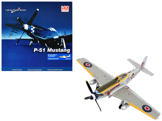 North American Mustang Mk.IV Fighter Aircraft "Flight Lieutenant Arthur S. 'Joe' Doley 19th Squadron" (1945) British Royal Air Force "Air Power Series" 1/48 Diecast Model by Hobby Master by Hobby Master