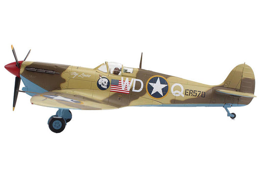 Supermarine Spitfire Mk.Vb Trop Fighter Aircraft "ER570 4th Fighter Squadron 52nd Fighter Group" (1943) Mediterranean Allied Coastal Air Force "Air Power Series" 1/48 Diecast Model by Hobby Master by Hobby Master