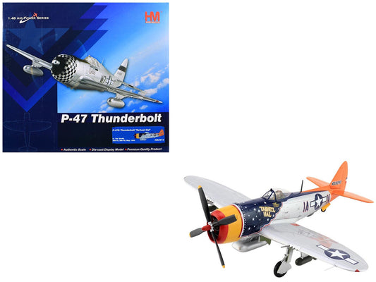 Republic P-47D Thunderbolt Aircraft "Tarheel Hal Lt. 'Ike' David 66 FS 358 FG" (1945) United States Army Air Forces "Air Power Series" 1/48 Diecast Model by Hobby Master by Hobby Master