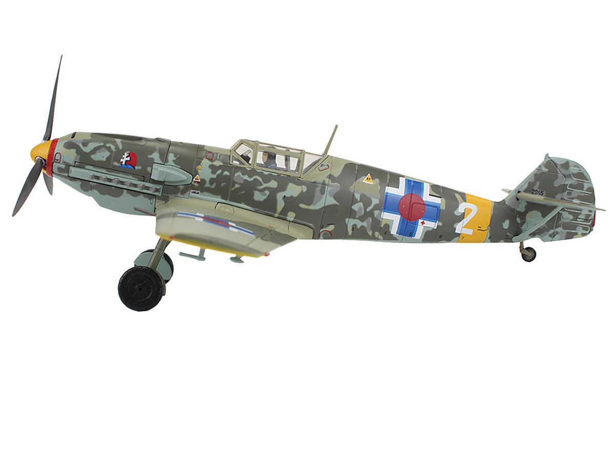 Messerschmitt Bf 109E-3 Fighter Aircraft "White 2 Jan Reznak 13.(slow)/JG 52 Kraznodar USSR" (1943) German Luftwaffe "Air Power Series" 1/48 Diecast Model by Hobby Master by Hobby Master