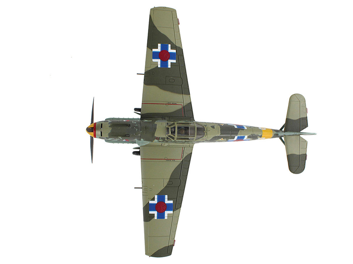 Messerschmitt Bf 109E-3 Fighter Aircraft "White 2 Jan Reznak 13.(slow)/JG 52 Kraznodar USSR" (1943) German Luftwaffe "Air Power Series" 1/48 Diecast Model by Hobby Master by Hobby Master