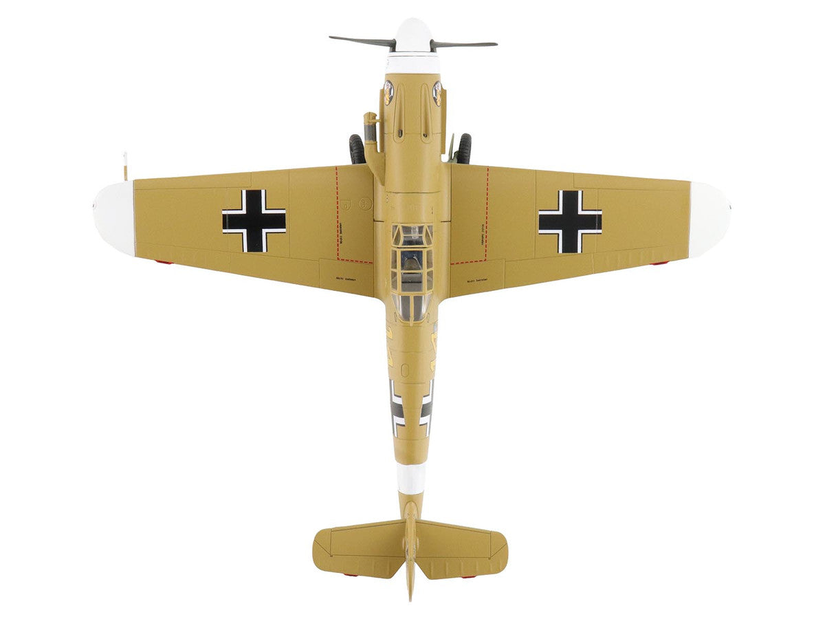 Messerschmitt Bf 109F-4 Fighter Aircraft "Marseille Yellow 14 3./JG27 Egypt" (1942) German Luftwaffe "Air Power Series" 1/48 Diecast Model by Hobby Master by Hobby Master