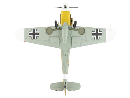 Messerschmitt Bf 109F-4 Fighter Aircraft "Marseille Yellow 14 3./JG27 Egypt" (1942) German Luftwaffe "Air Power Series" 1/48 Diecast Model by Hobby Master by Hobby Master