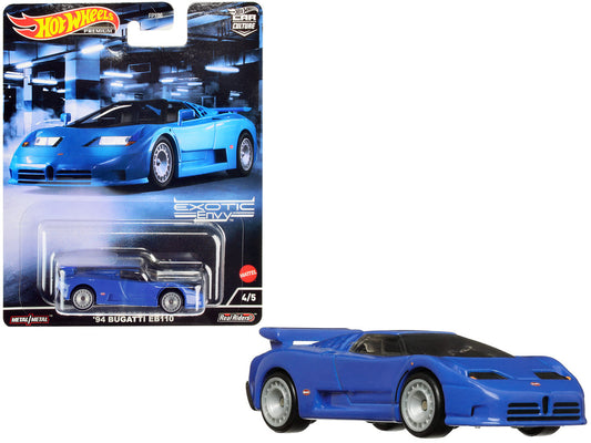 1994 Bugatti EB110 Blue "Exotic Envy" Series Diecast Model Car by Hot Wheels by Hotwheels