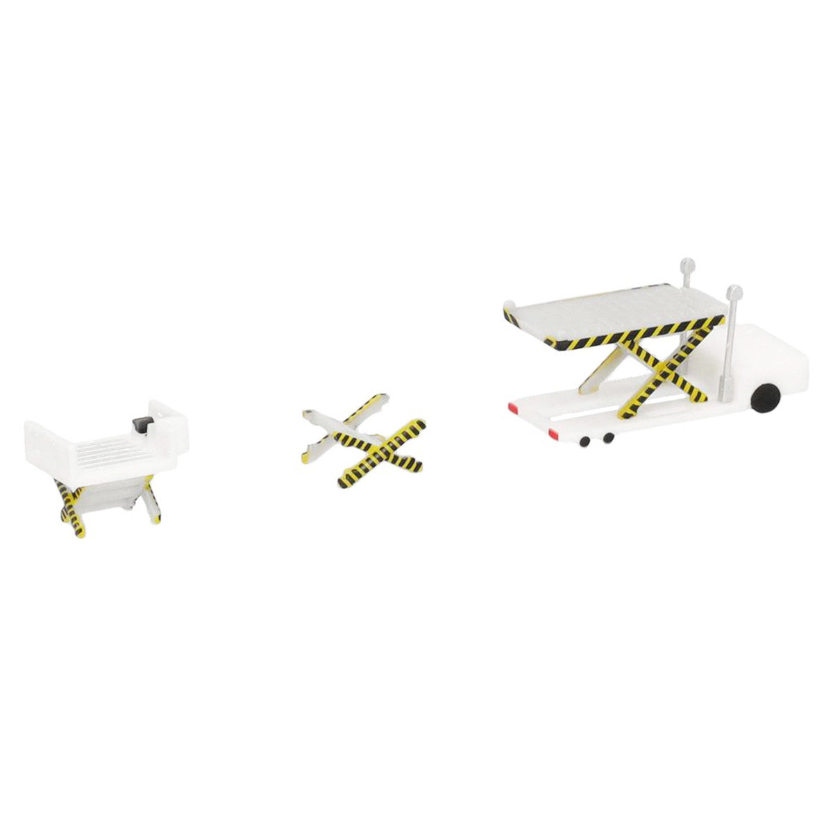 Container Loader 2 Vehicle Set White 1/500 Diecast Model by Herpa by GeminiJets