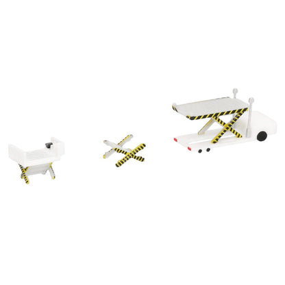 Container Loader 2 Vehicle Set White 1/500 Diecast Model by Herpa by GeminiJets