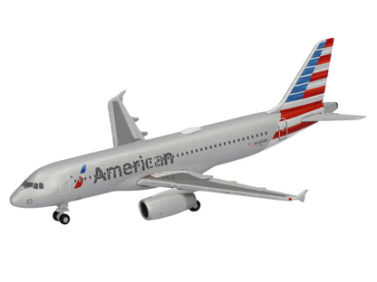 Airbus A320 Commercial Aircraft "American Airlines" (N680AW) Silver with Blue and Red Tail 1/500 Diecast Model Airplane by Herpa by Herpa
