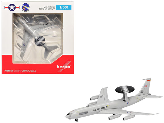 Boeing E-3 Sentry Aircraft "961st Airborne Air Control Squadron Kadena Air Base" (81-0005) United States Air Force 1/500 Diecast Model Airplane by Herpa by Herpa
